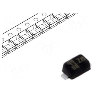 Diode: Zener | 0.3W | 30V | 6mA | SMD | reel,tape | SOD523F | single diode