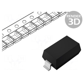 Diode: Zener | 0.41W | 6.2V | 5mA | SMD | reel,tape | SOD123 | single diode