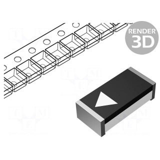 Diode: Zener | 0.5W | 15V | 5mA | SMD | reel,tape | 1206 | single diode