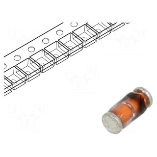 Diode: Zener | 0.5W | 18V | SMD | reel,tape | MELF quadro | single diode