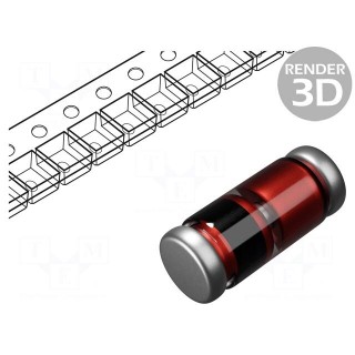Diode: Zener | 0.5W | 3.3V | SMD | reel,tape | MiniMELF glass | 2uA