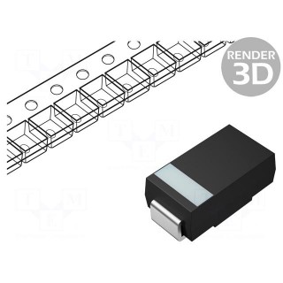 Diode: rectifying | SMD | 600V | 1A | 100ns | SMA | Ufmax: 1.7V | Ifsm: 30A