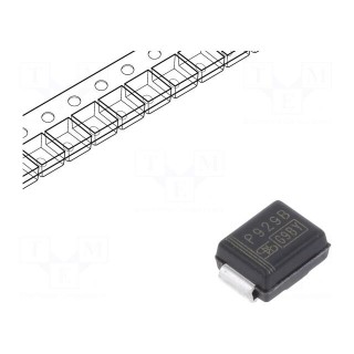 Diode: Zener | 3W | 15V | 100mA | SMD | reel,tape | SMB | single diode