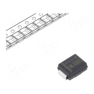 Diode: Zener | 3W | 18V | 83mA | SMD | reel,tape | SMB | single diode