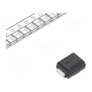 Diode: Zener | 3W | 22V | 68mA | SMD | reel,tape | SMB | single diode