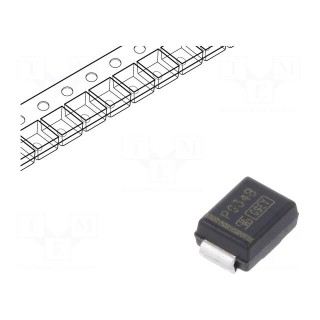 Diode: Zener | 3W | 24V | 63mA | SMD | reel,tape | SMB | single diode