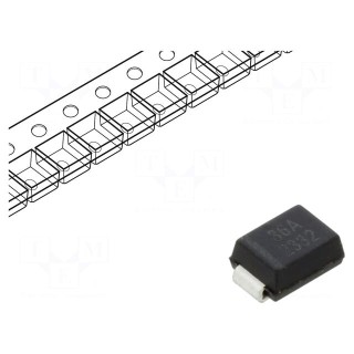 Diode: TVS | 0.6kW | 36V | 12.2A | unidirectional | SMB | reel,tape