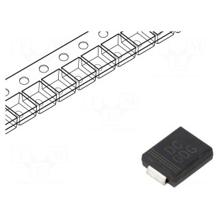 Diode: TVS | 1.5kW | 6.67V | 145.6A | unidirectional | SMC | reel,tape