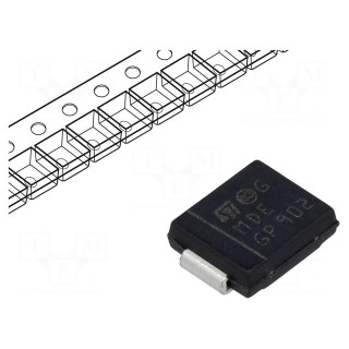 Diode: transil | 1.5kW | 6.8V | 143A | unidirectional | SMC