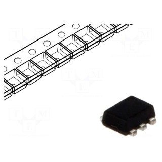 Diode: diode networks | 6V | 3A | unidirectional | 50W | SOT666