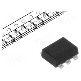 Transistor: NPN x2 | bipolar | 45V | 0.1A | 300mW | SOT666