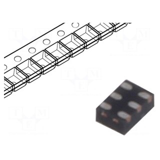 Diode: TVS array | 6.1V | 3A | 30W | common anode | MicroQFN