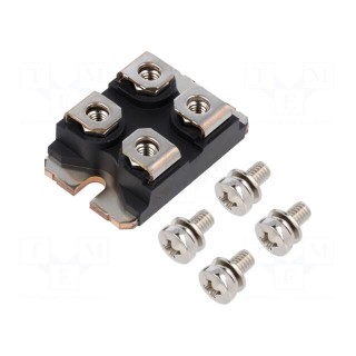 Module: diode | double independent | 100V | If: 120Ax2 | ISOTOP | screw