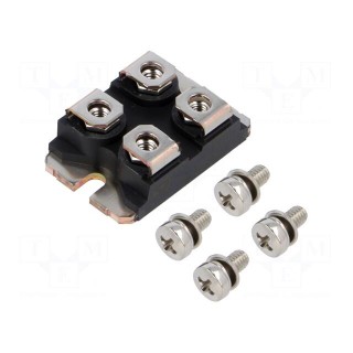 Module: diode | double independent | 200V | If: 50Ax2 | ISOTOP | screw