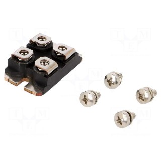 Module: diode | double independent | 400V | If: 100Ax2 | ISOTOP | screw