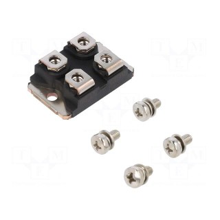 Module: diode | double independent | 400V | If: 60Ax2 | ISOTOP | screw