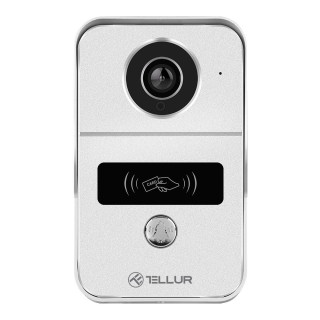 Tellur Smart WiFi Video DoorBell 1080P, Unlock function, Indoor chime, grey