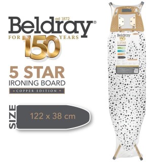 Beldray LA089236GRY1EU7 150 Years 122x38cm 5* Ironing Board Grey Monodo