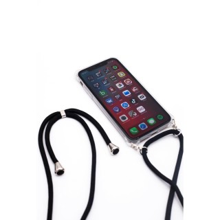 Samsung A30s Case with rope Black Transparent