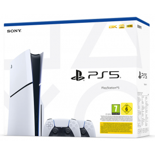 Sony Playstation 5 Slim 825GB BluRay (PS5) White + 2 Dualsense controllers