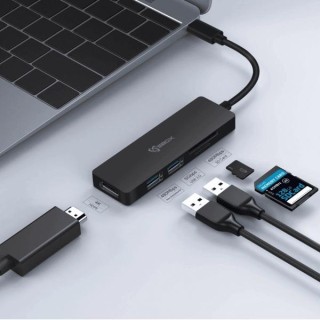 Sbox USB Type-C-&gt;HDMI/USB-3.0/SD+TF TCA-51