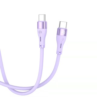 Tellur Silicone Type-C to Type-C cable PD60W 1m purple