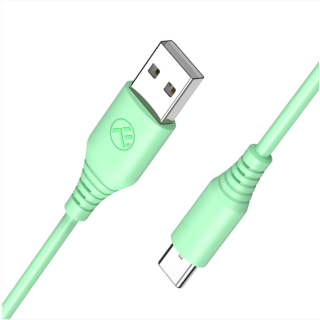 Tellur Silicone USB to Type-C Cable 3A 1m Green