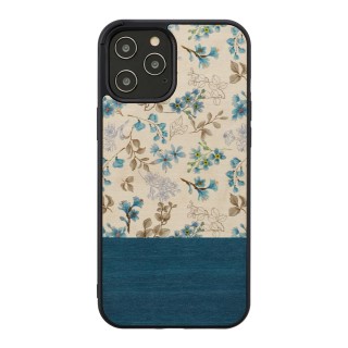 MAN&WOOD case for iPhone 12 Pro Max blue flower black