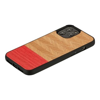 MAN&WOOD case for iPhone 12 Pro Max herringbone azalea black