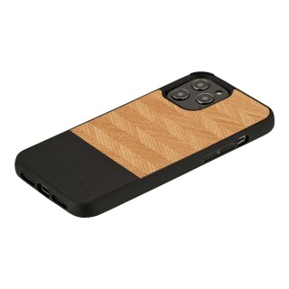 MAN&WOOD case for iPhone 12 Pro Max herringbone nero black