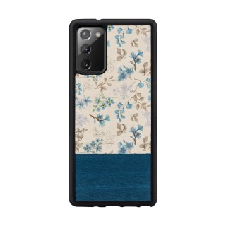 MAN&WOOD case for Galaxy Note 20 blue flower black