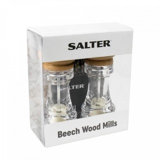 Salter 7607 WDXR Beech Wood Mills Twin