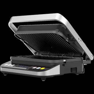 AENO ''Electric Grill EG1: 2000W, 3 heating modes - Upper Grill, Lower Grill, Both Grills  Defrost, Max opening angle -180°, Temperature regulation, Timer, Removable double-sided plates, Plate size 320*220mm''
