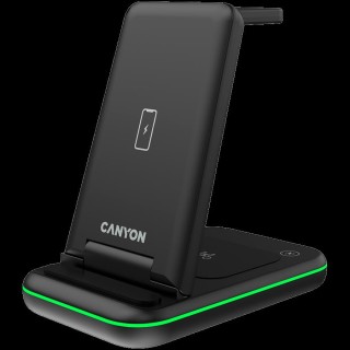 CANYON wireless charger WS-304 15W 2in1 Black