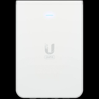 UniFi6 In-Wall. Wall-mounted WiFi 6 access point with a built-in PoE switch.