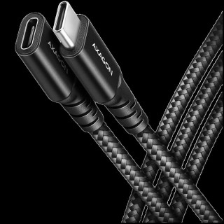Extension USB 20Gbps cable length 0.5 m. PD 240W, 5A, 8K HD video. Black braided.