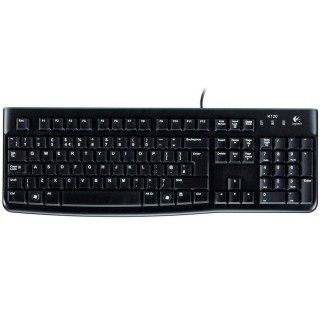 LOGITECH Corded  Keyboard K120 - EER - Russian layout - BLACK