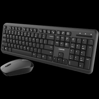 CANYON SET-W20, Wireless combo set,Wireless keyboard with Silent switches,104 keys, UK&US 2 in 1 layout,optical 3D Wireless mice 100DPI black