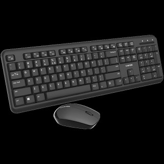 CANYON SET-W20, Wireless combo set,Wireless keyboard with Silent switches,104 keys, UK&US 2 in 1 layout,optical 3D Wireless mice 100DPI black