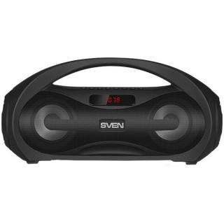 SVEN PS-425 2x6W; LED display; FM radio; USB/SD-card support; AUX; Microphone input (karaoke);Lighting