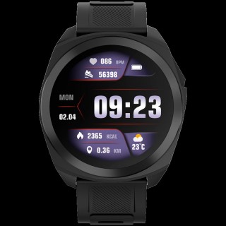 CANYON Maverick SW-83,Smart Watch, Realtek 8762DT, IPS1.32'' 360x360, ARM Cortex-M4F,RAM192KB/ROM128MB, 400mAh 3.8v,GPS,128 Sport modes,IP68,STRAVA support,Real-Time Heart Rate & SpO2, black case & silicone strap 46*45.4mm 259*20mm, black