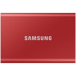 Samsung SSD T7  External 2TB, USB 3.2, 1050/1000 MB/s, included USB Type C-to-C and Type C-to-A cables, 3 yrs, metallic red, EAN: 8806090312441