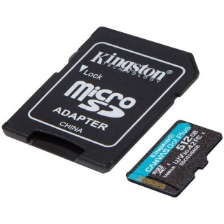 Kingston 512GB microSDXC Canvas Go Plus 170R A2 U3 V30 Card + ADP, EAN: 740617301328