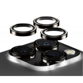 PanzerGlass™ Hoops Camera Lens Protector iPhone 15 Pro | 15 Pro Max | Black Metal