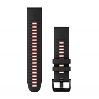 Garmin Quickfit 22 mm Watch Band, Black/Flame Red 