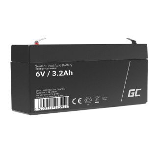 Green Cell AGM VRLA 6V 3.2Ah maintenance-free battery for the alarm system, cash register, toys
