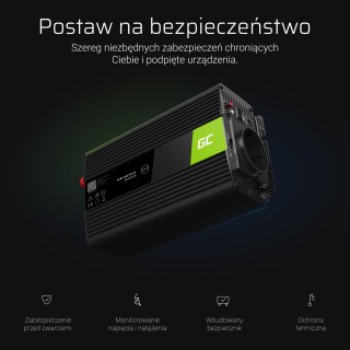 Green Cell Power Inverter 12V to 230V 300W/600W Pure sine wave