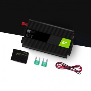 Green Cell Power Inverter UPS 12V to 230V Pure sine wave 300W/600W for furnances and central heating pumps