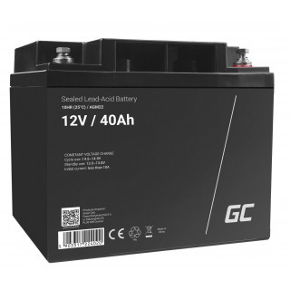 Green Cell AGM VRLA 12V 40Ah maintenance-free battery for mower, scooter, boat, wheelchair