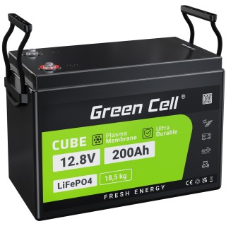 Green Cell akumulator LiFePO4 200Ah 12.8V 2560Wh Litowo-¯elazowo-Fosforanowy do Kampera, Paneli solarnych, Foodtrucka, Off-Grid